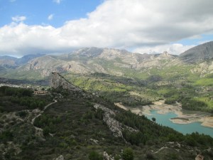 Panoramic view from Guadalest's walled old town