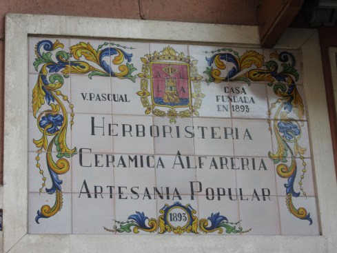 1893 ceramic business sign